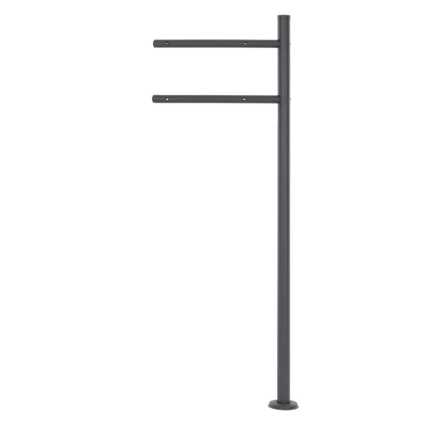 Brevlåda 37x36,5x11 cm antracit/svart marmorlook stål ML design