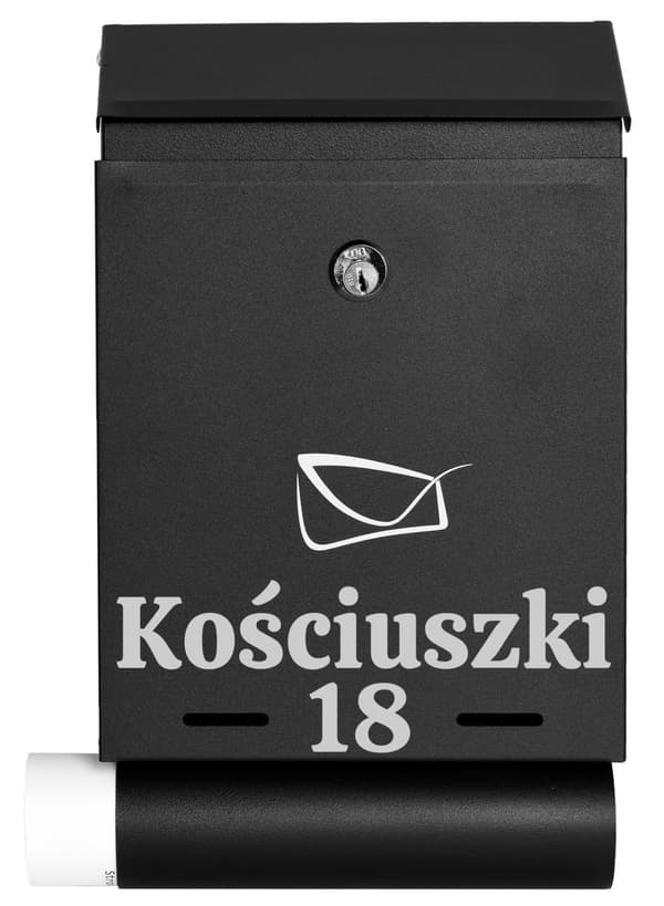 Hadvar musta postilaatikko kirjoituksille