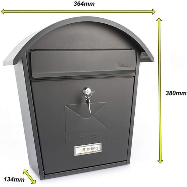Sterling MB06 Classic 2 Mailbox Svart - MB06BK