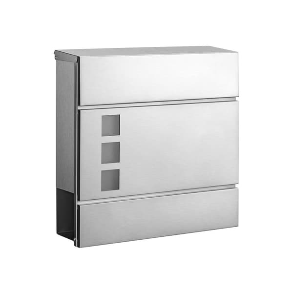Mailbox - Modern Wall Letterbox - Med avisrum - Låsbar - Sort