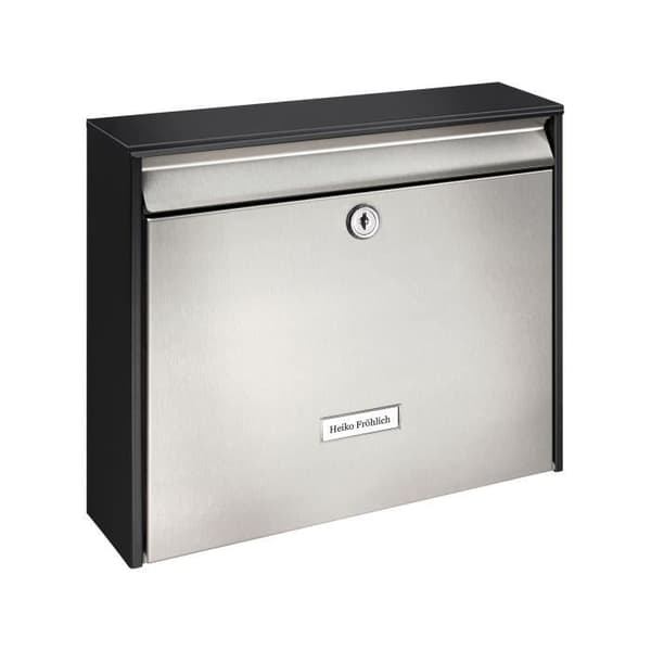 BURG-WÄCHTER Brevlåda Oxford 6877B+S Rostfritt stål Silver
