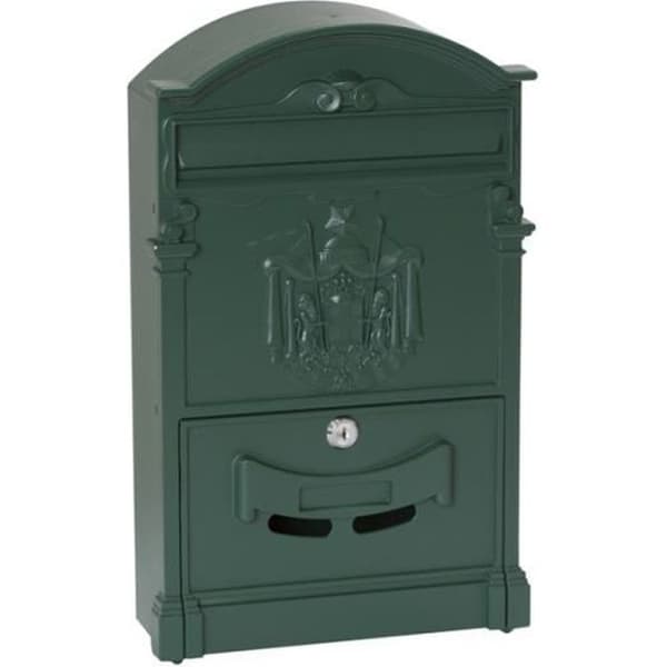 Väggmonterad postlåda - Arregui - D-2151-V - Aluminium - Grön - Storlek M (A4)