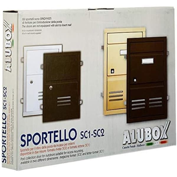 ALUBOX Brevlåda - Dubbelsidig - Väggmonterad - Grå - ALUBOX - Brevlåda - 370 mm - 365 mm - 285 mm