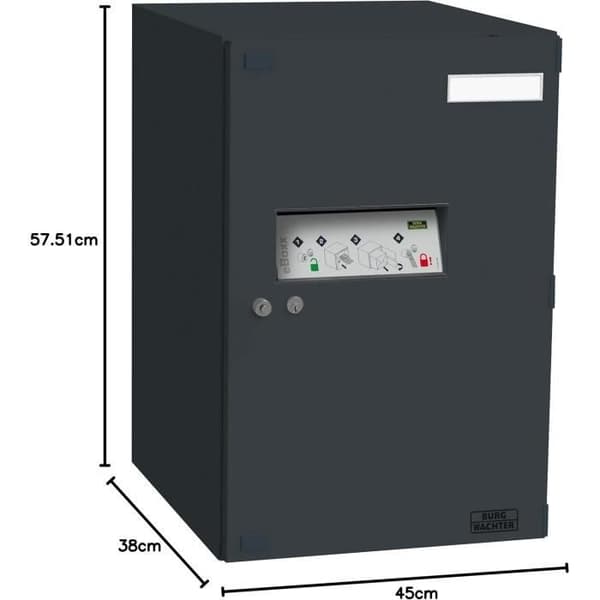 BURG-WÄCHTER Brevlåda för paket eBoxx E 634 S ANT - Antracit sim. RAL 7016 - 98 L