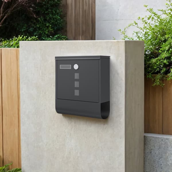 Postkasse, SONGMICS GMB020B02, 10x30,8x33,8 cm, Sort