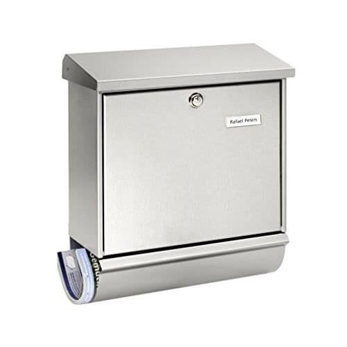 Brevlåda - BURG-WÄCHTER - Comfort-Set 39130 Ni - Inox - Dubbelansiktad - Väggmonterad