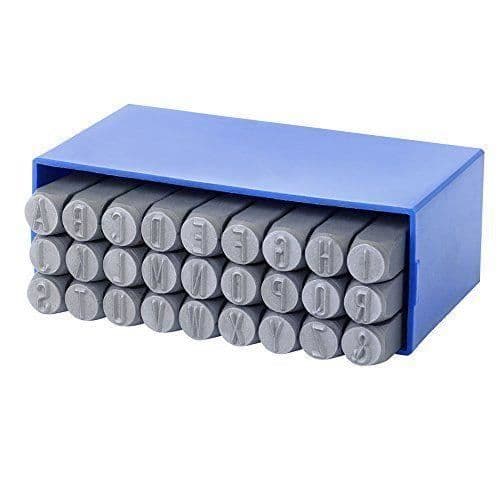 Verktyg och tillbehör - Gravurem - 01108000 - Höjd 8mm - Färg Blå - Stämpla bokstäver a till z