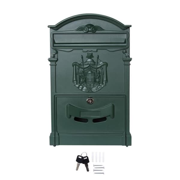 Väggmonterad postlåda - Arregui - D-2151-V - Aluminium - Grön - Storlek M (A4)
