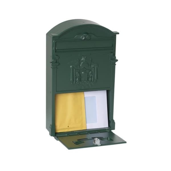 Väggmonterad postlåda - Arregui - D-2151-V - Aluminium - Grön - Storlek M (A4)