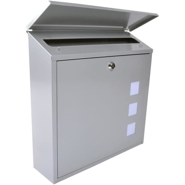 G2 Trading Company Aire Stor A4 Stål Brevlåda Silver - MB08S