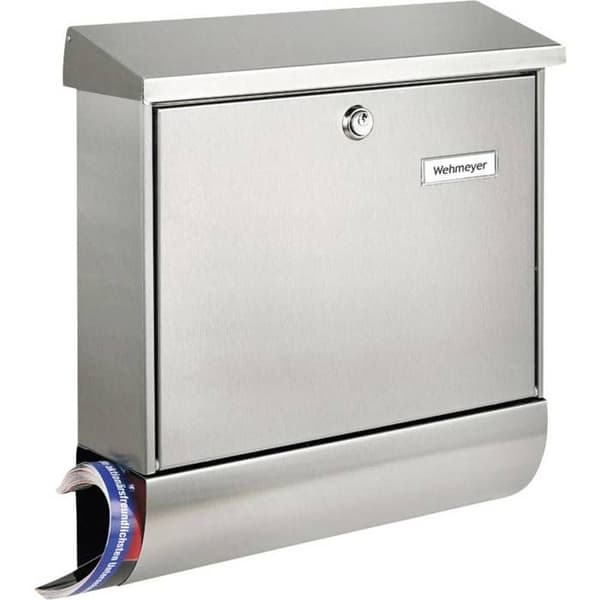 Postlåda - Burg-Wächter - Amrum-Set 38670 - Inox Silver - Format DIN C4 - Väggmonterad