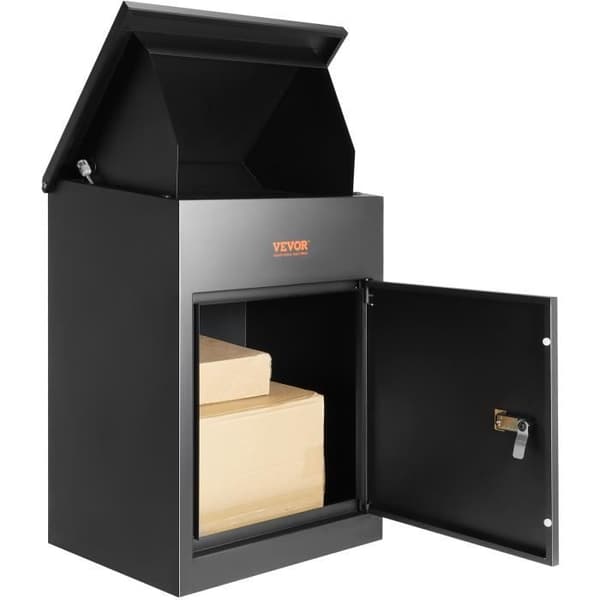 Paketlåda - VEVOR - 44 x 35 x 58,3 cm Galvaniserat stål Låsbar kod - Fristående Väggmontering Stöldskyddsdeflektor
