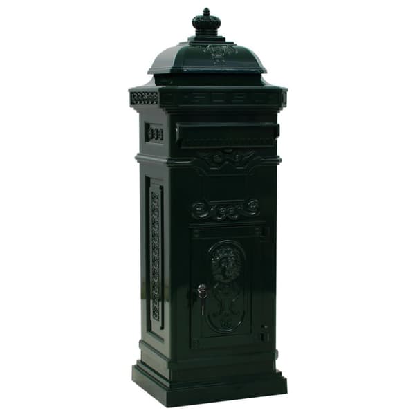 Markpostlåda vintage stil rostfri aluminium grön