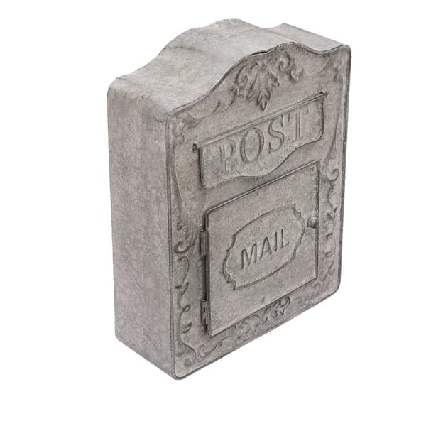 Væghængt Postkasse, Rustik Jern Design, Stor Kapacitet,GRÅ