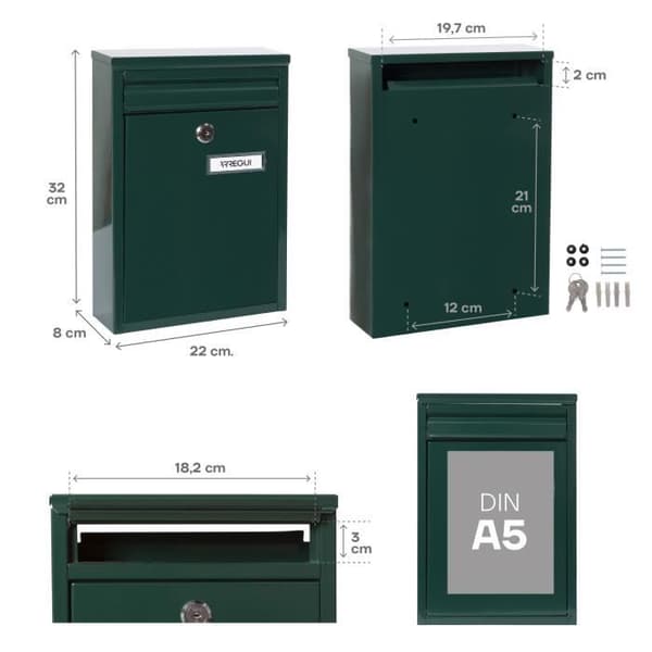Brevlåda - ARREGUI - Zaguán E5753 - Galvaniserat stål - Utomhus - Individuell