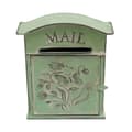 Miniatyrbillede 2 af 2: Vintage postkasse, vægmonteret, rustik stil, låsbar lås,grøn