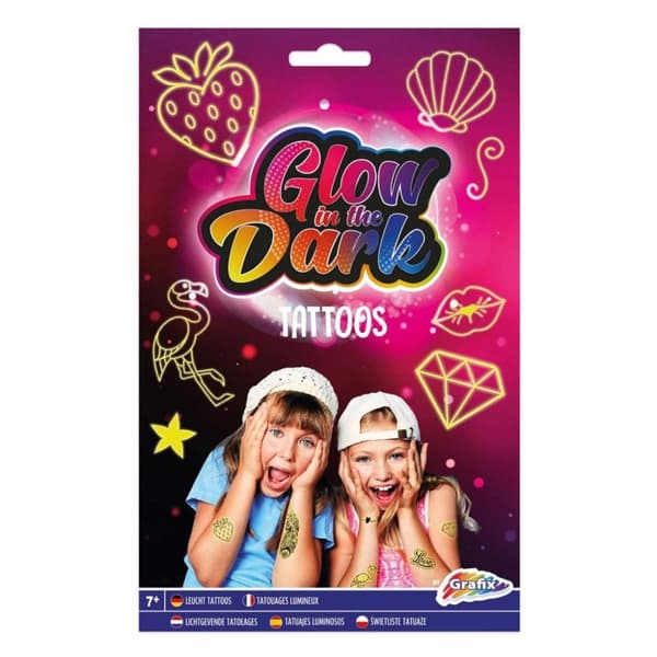 Grafix Glow In The Dark Tatoveringer Assorted