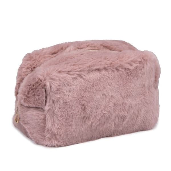 Fluffig sminkväska med dragkedja