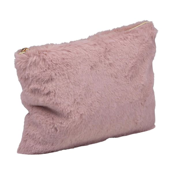 Fluffy Toalettmappe 24x18cm - Rosa