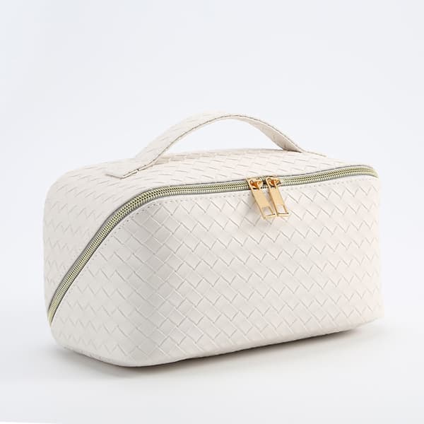 Tyylikäs Beige Meikkilaukku - Meikkien Säilytys