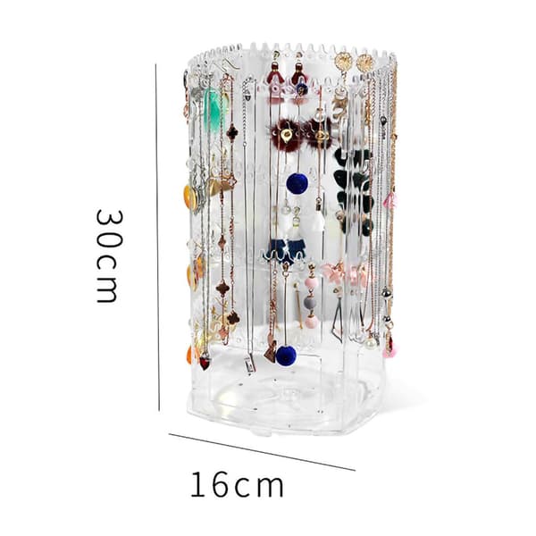 Transparent smykkestativ 30x16cm