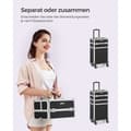 Miniatyrbillede 5 af 9: Rootz kosmetiketui med hjul - Makeup Organizer - Beauty Case - Aluminiumsramme - MDF - ABS plastik - 34cm x 24cm x 79,3cm - Sort