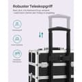 Miniatyrbillede 9 af 9: Rootz kosmetiketui med hjul - Makeup Organizer - Beauty Case - Aluminiumsramme - MDF - ABS plastik - 34cm x 24cm x 79,3cm - Sort