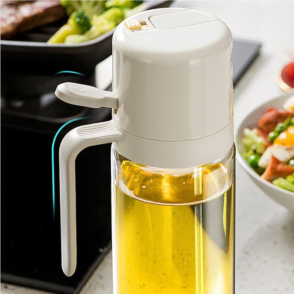 Öljysuihkupullo 550 ml lasia ja ruostumatonta terästä