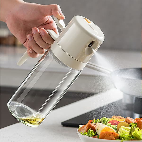 Öljysuihkupullo 550 ml lasia ja ruostumatonta terästä