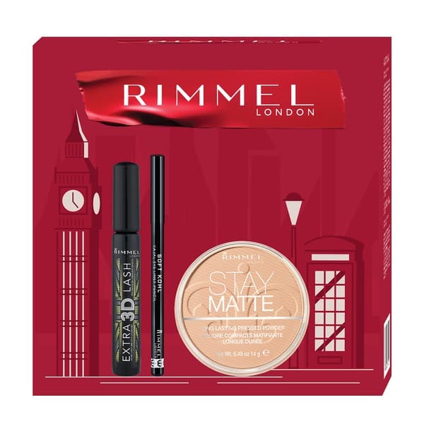 Setti pidentävää ripsiväriä 8ml + mattapintainen puuteri 14g + eyeliner 1,2g