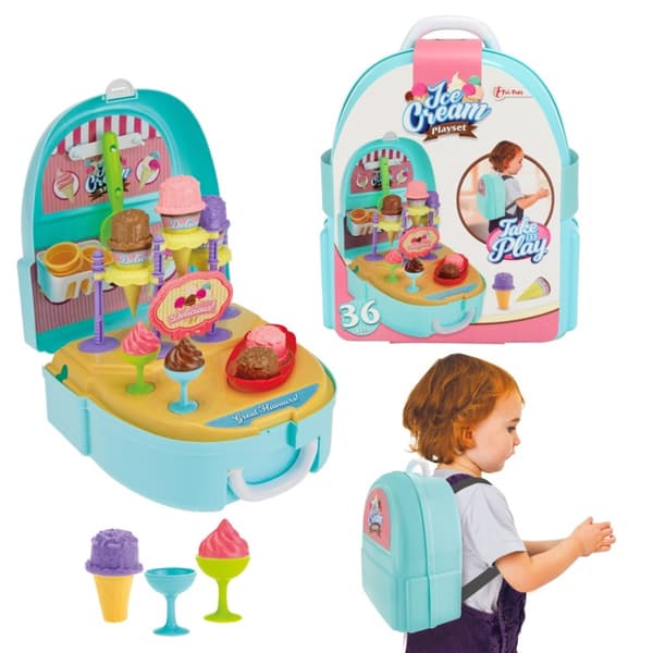 Toi Toys Ice Cream Lekset i ryggsäck
