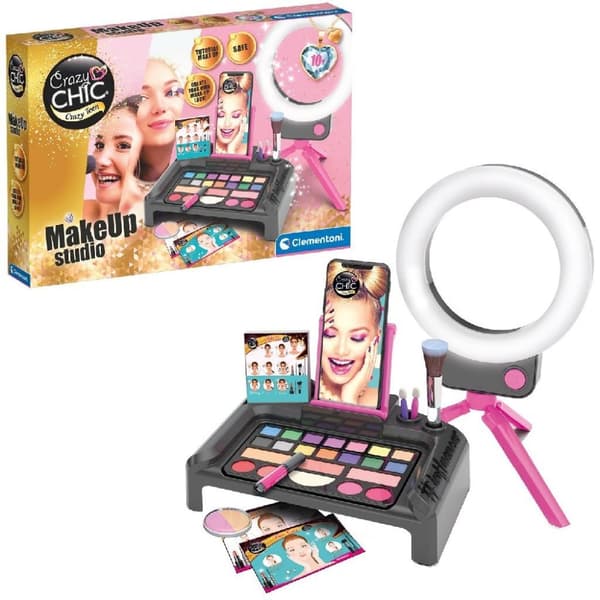 Clementoni Crazy Chic MakeUp Studio + Light