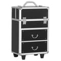 Miniatyrbillede 6 af 7: Rootz Trolley Cosmetic Case - Makeup Vanity - Beauty Organizer - Telescopic Handle & Wheels - 36L X 23W X 58H CM - Secure & Portable