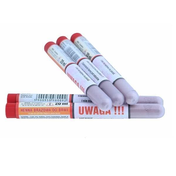 WBiK brun henna för ögonbryn och ögonfransar 20ml x 5st