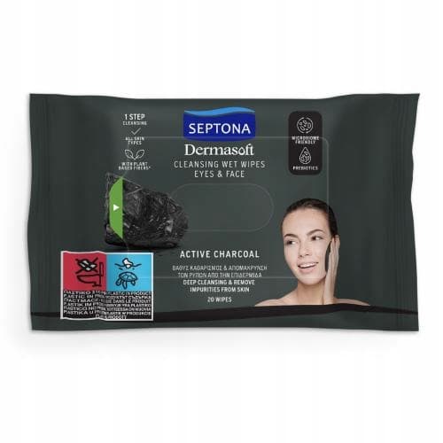 SEPTONA Dermasoft aktivt kul-servietter x20