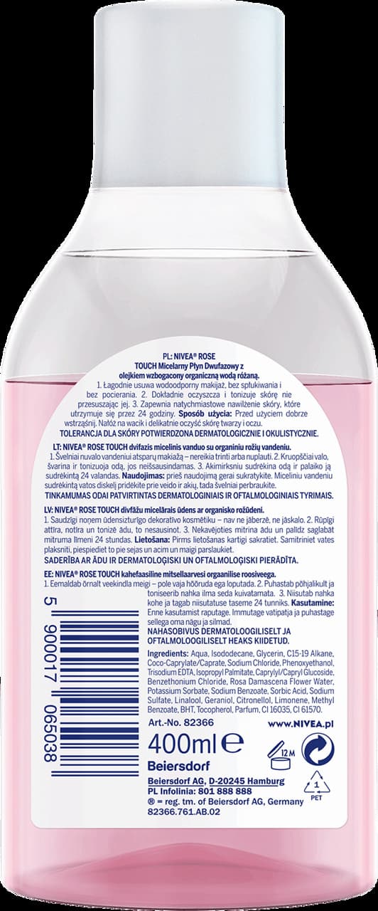 NIVEA ROSE TOUCHE tofaset micellarvæske 400 ml