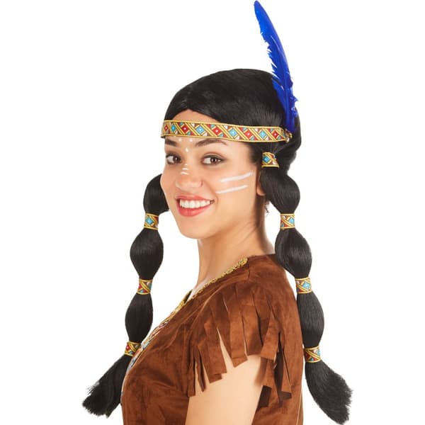 Fletningeparyk Indianerpige - sort