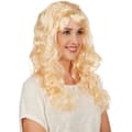 Miniatyrbillede 2 af 4: Blond paryk i hippie stil - gul