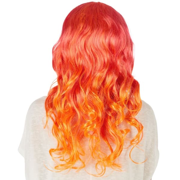 Paryk rød/orange ombré - rød