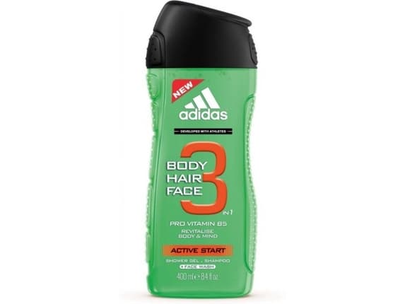 Adidas Active Start, Dusjsåpe, Voksne, Menn, Kropp og hår, Universell, 400 ml