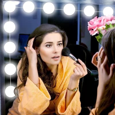 Bright Beauty Hollywood makeup mirror - sminkspegel LED KIT - hollywoodspegel - make up spegel - vit - dimbar med tre ljuslägen