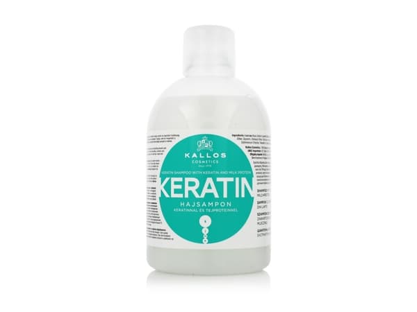 Kallos Keratin Hair Shampoo with Keratin and Milk Protein for Dry, Damaged and Chemically Treated Hair 1000ml