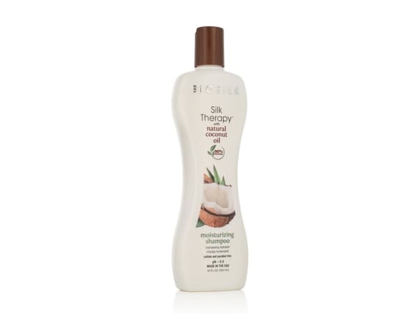 BioSilk Silk Therapy økologisk kokosnøttolje fuktighetsgivende sjampo 355 ml