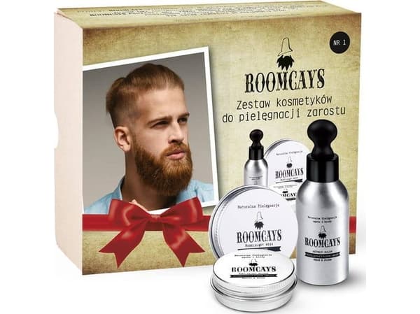 Roomcays #1 kosmetiikka miehille partaöljy 50ml + viiksivaha 30ml + partabalsami 30ml
