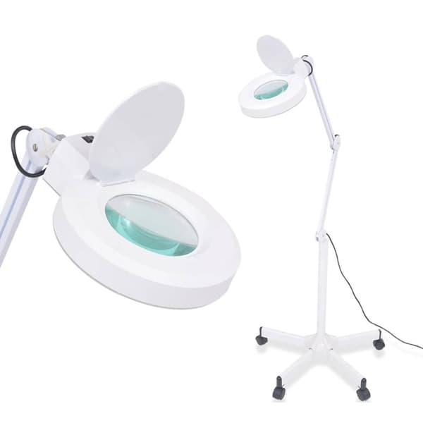 vidaXL opretstående forstørrelsesglas med lampe