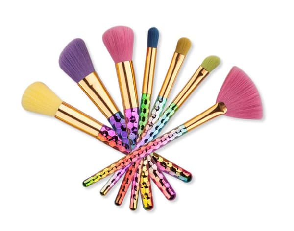 7 makeup børster havfrue regnbue - Makeup børster enhjørning