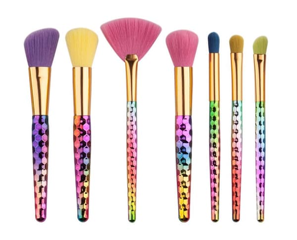 7st sminkborstar mermaid rainbow - Makeupbrushes unicorn