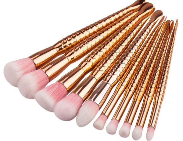 10st Sminkborstar - Makeup brushes - Unicorn