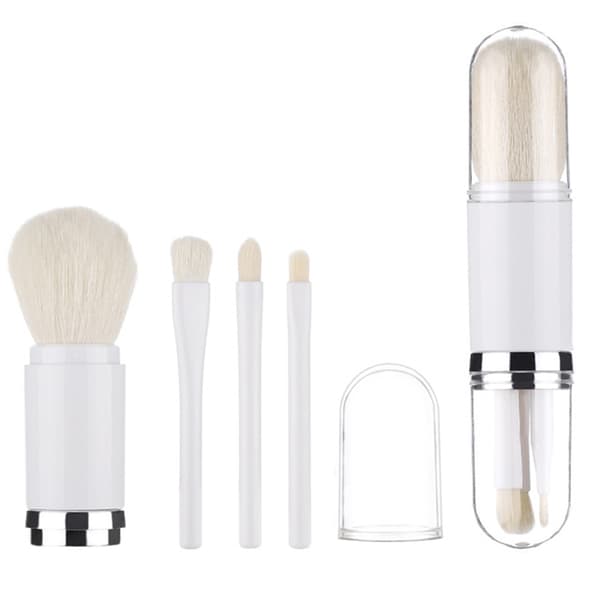 4in1 Makeup Borstset Läppblandning / Ögonskuggor Vit/Silver