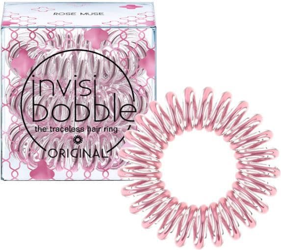 Invisibobble Rose Muse - gjennomsiktig rosa 3 stk